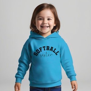 Softball Sister Toddler Hoodie: Game Day Fleece Pullover