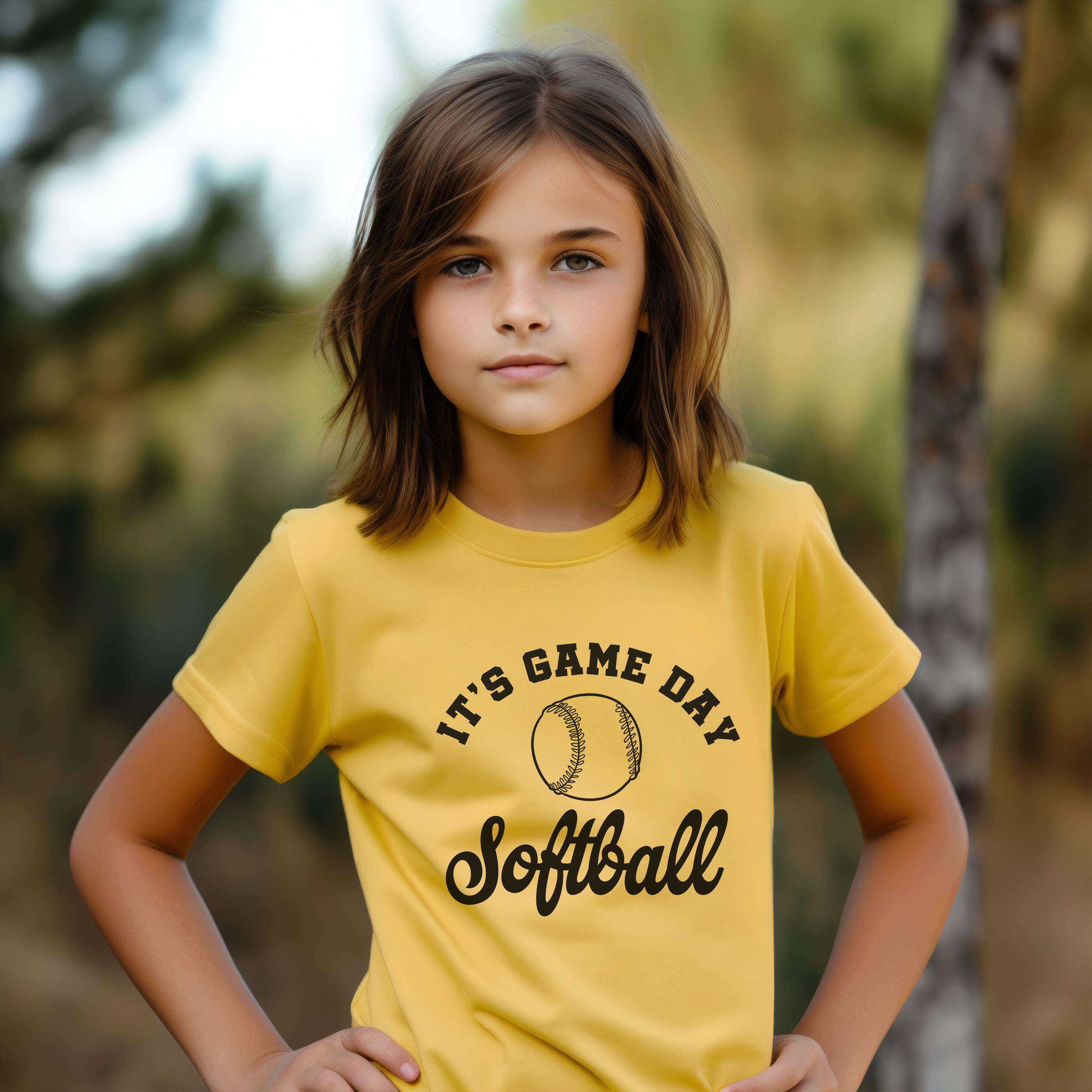 T-shirt De Baseball Enfant - Manches Longues, Tee De Frappe Softball Jeune, Coloris Rouge, Basegoal