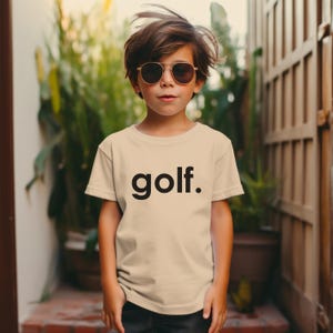 Golf-Inspired Youth Short Sleeve Tee, Perfect for Casual Wear, Golf Lovers, Birthdays, Sports Events, Summer Activities
