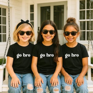 Youth Short Sleeve Tee - Go Bro, Sports Sibling, Game Day Apparel, Funny Kids T-Shirt, Gift for Brothers, Youth Apparel, Summer Fun