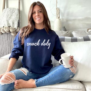 Snack Duty Crewneck Sweatshirt, Sports Mom, Weekend Vibes, Team Spirit, Team Mom, Go Sports, Casual Wear