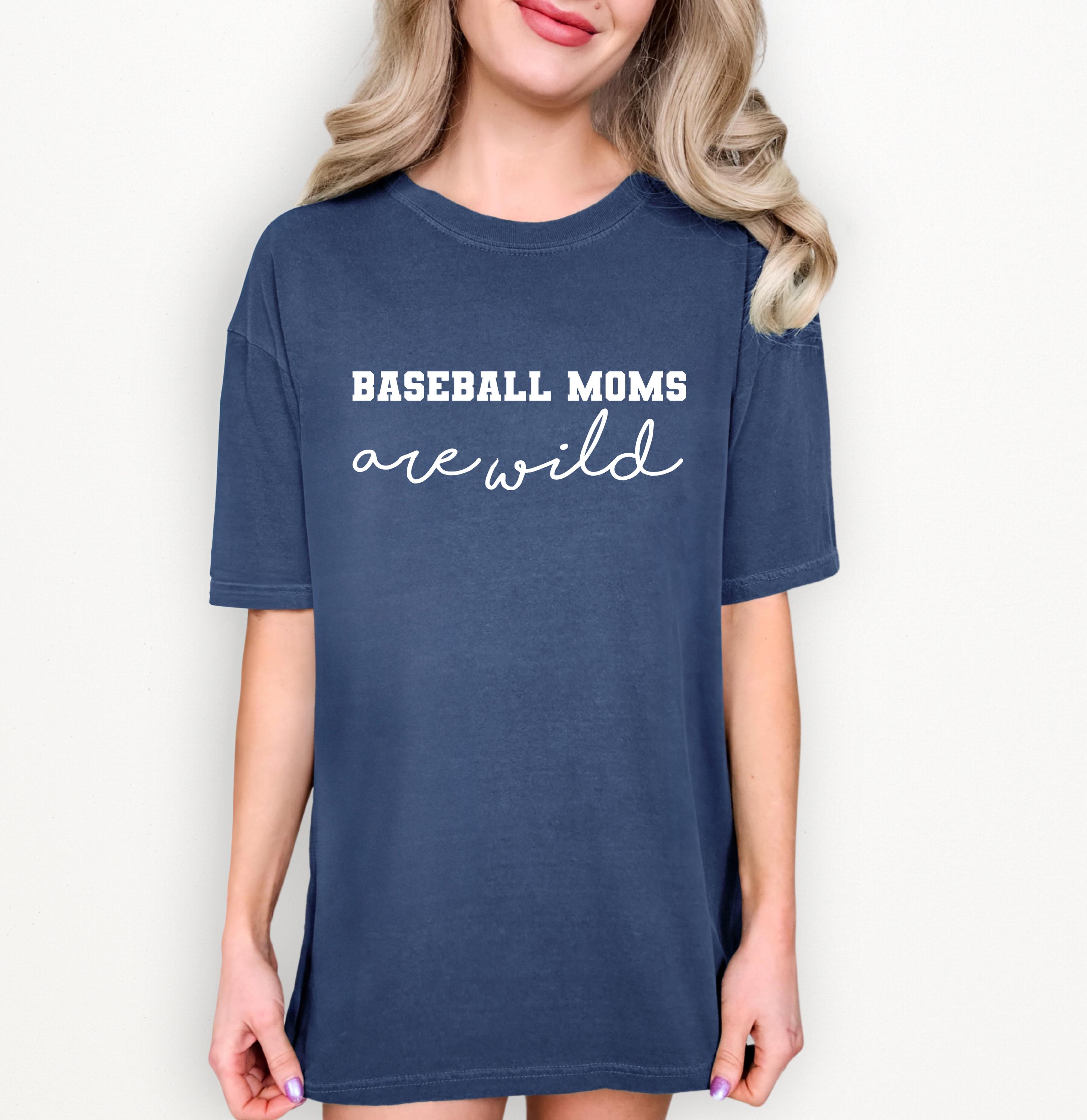 Baseball Mom T-Shirt: Garment-Dyed Cotton Tee for Sports Moms