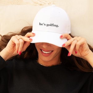 Gorra de papá golfista: gorra de béisbol de algodón bordada para esposas de golfistas