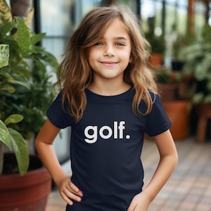 Youth Golf Tee, Kids Golf Shirt, Summer Casual Wear, Gift for Young Golfers, Playful Golf Apparel, Sporty Youth T-Shirt