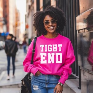 Football Crewneck Sweatshirt | &quot;Tight End&quot; Design, Unisex Athletic Wear, Cozy Gift for Football Fans, Team Spirit Apparel, Fall Fashion