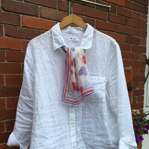Vintage Vera Neumann Silk Scarf: Red, White & Blue Polka Dot