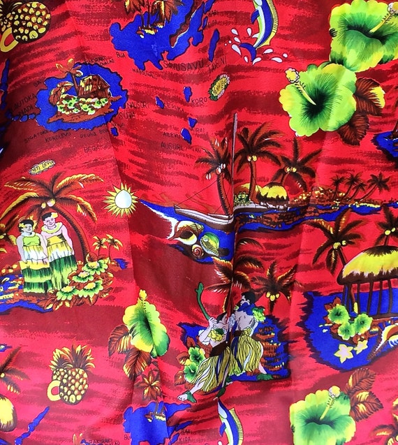 Tropical  Hawaiian shirt, Waikiki Holiday vintage… - image 4