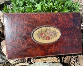 Rosewood Pettit point box with rose soaps, Antique Victorian box,  jewelry box, treasure box, trinket box, vanity box, TwoSwansSwimming