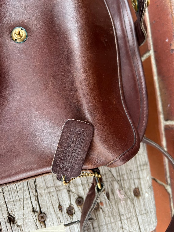 Brown leather Coach crossbody bag, Vintage Coach … - image 8