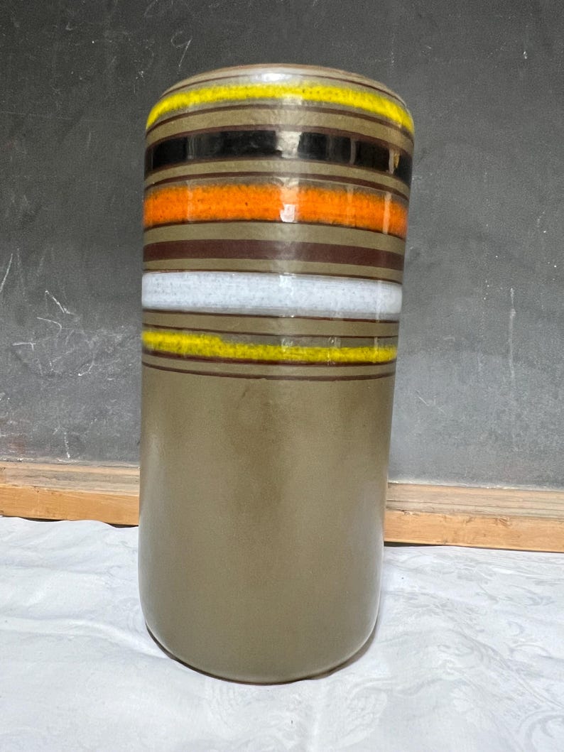 Bitossi Rosenthal Netter Color Bands Vase: Mid Century Modern Aldo Londi Design image 1