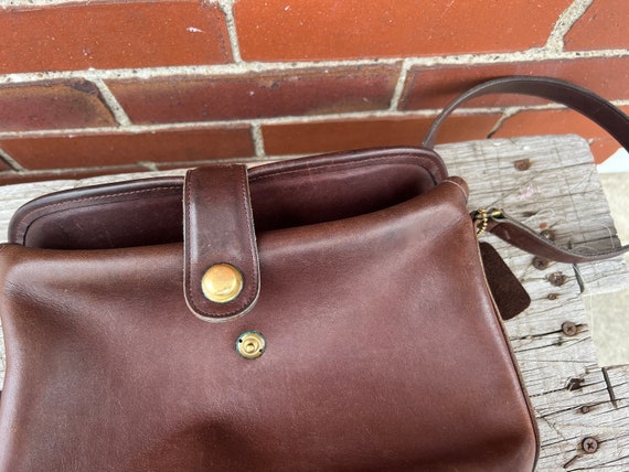 Brown leather Coach crossbody bag, Vintage Coach … - image 7