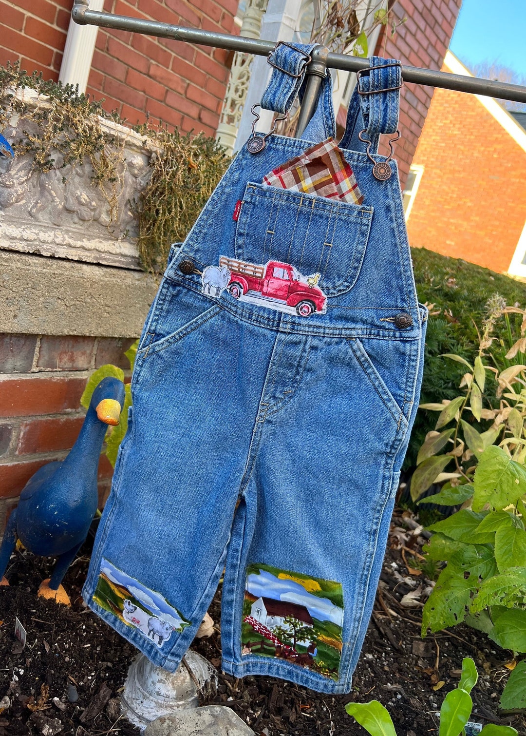 Moomoo Farm Baby Overalls Farm Overalls.upcycled Denim Etsy