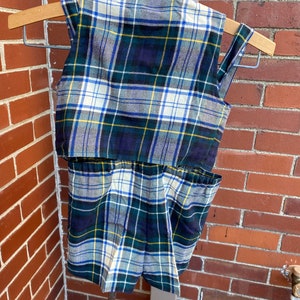 Little boys plaid shorts, vest and hat, toddler party suit, Ring bearer suit, plaid suit, toddler church clothes, boys plaid suit, image 4