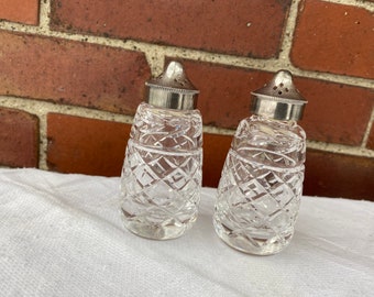 Irish Crystal Waterford Salt and pepper shakers, wedding gift, vintage crystal, Waterford Lismore crystal, Irish Crystal, TwoSwansSwimming