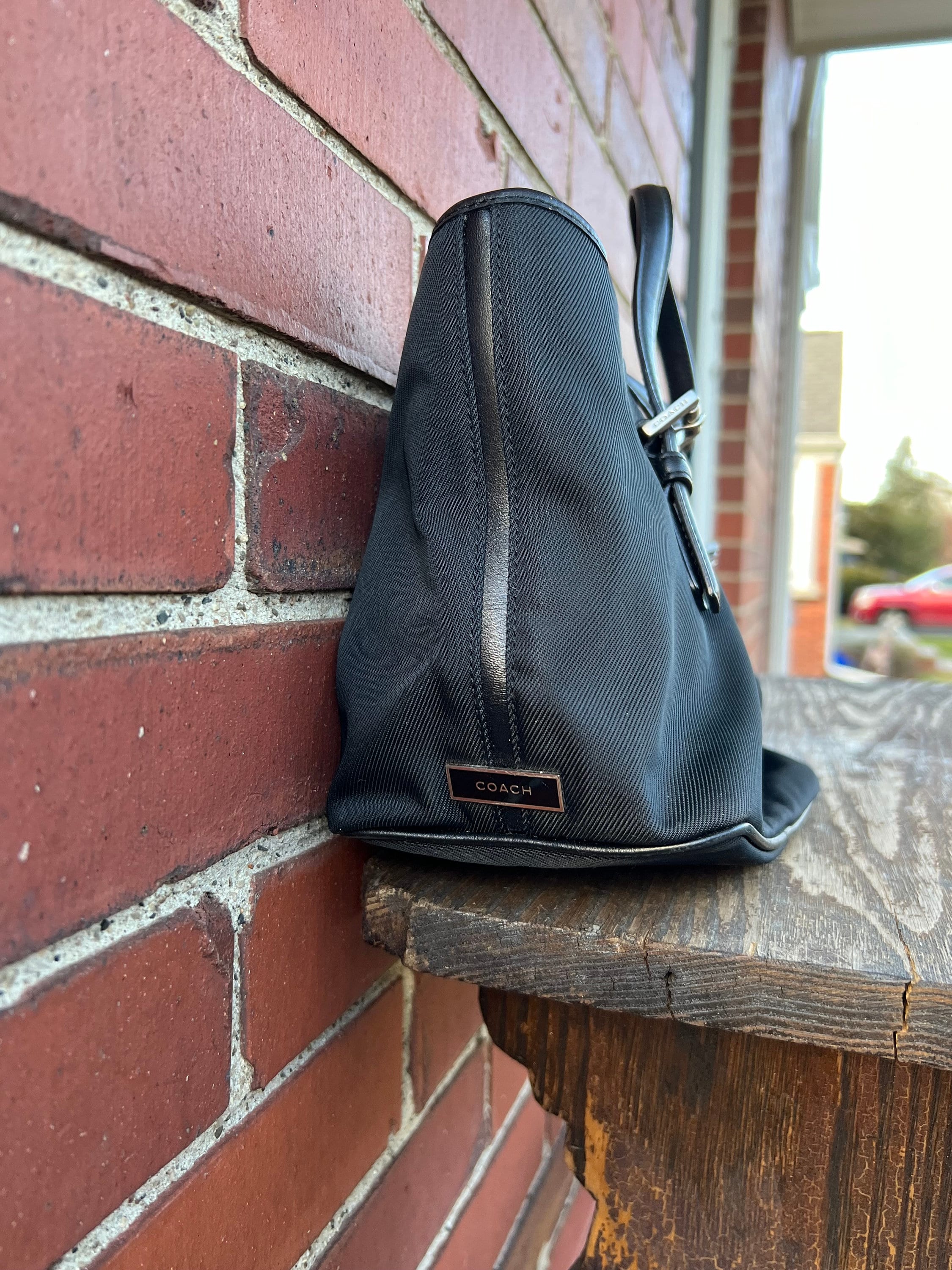 バッグ Coach Vintage 101-40 Black Leather Tote Coach Vintage 101-40 Black Leather Tote Coach Vintage Black