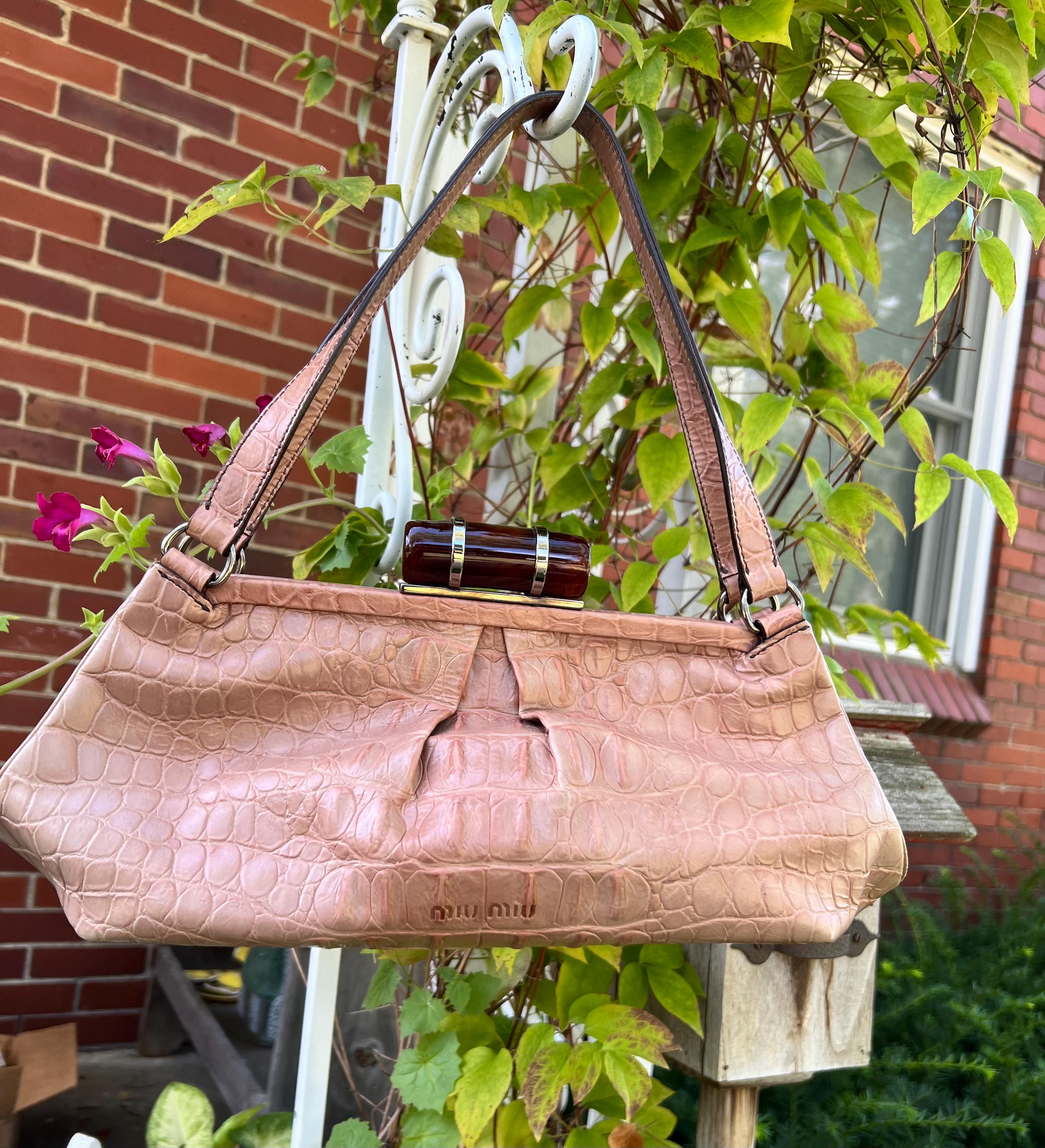 Vintage Miu Miu Leather Bag - Etsy