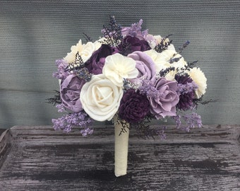 purple bouquet etsy