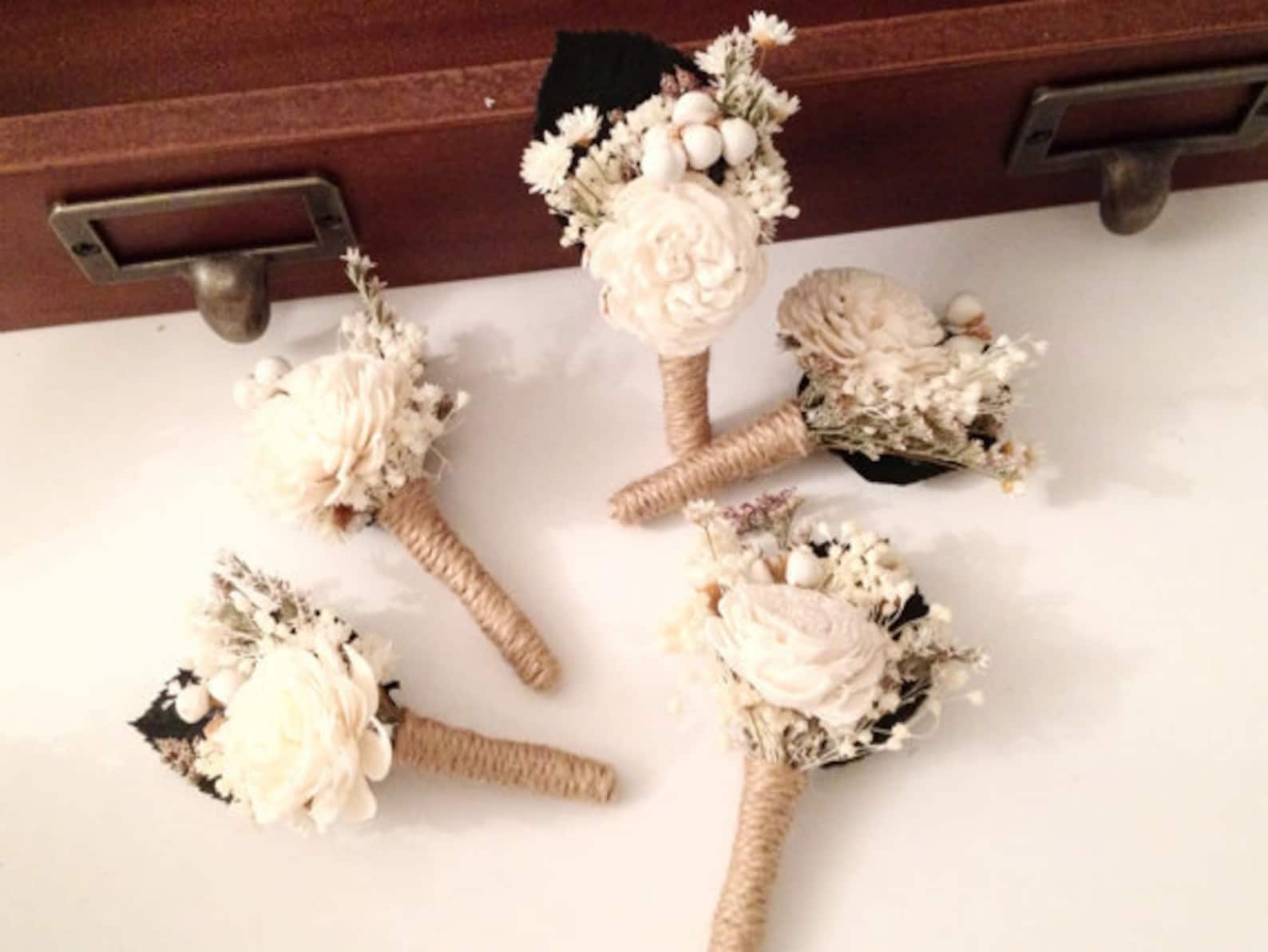 Custom Sola Wood Flower Boutonniere for Weddings and Other Etsy