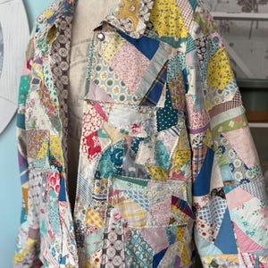 ジャケット・アウター vintage fabric feed sack jacket vintage fabric feed sack jacket