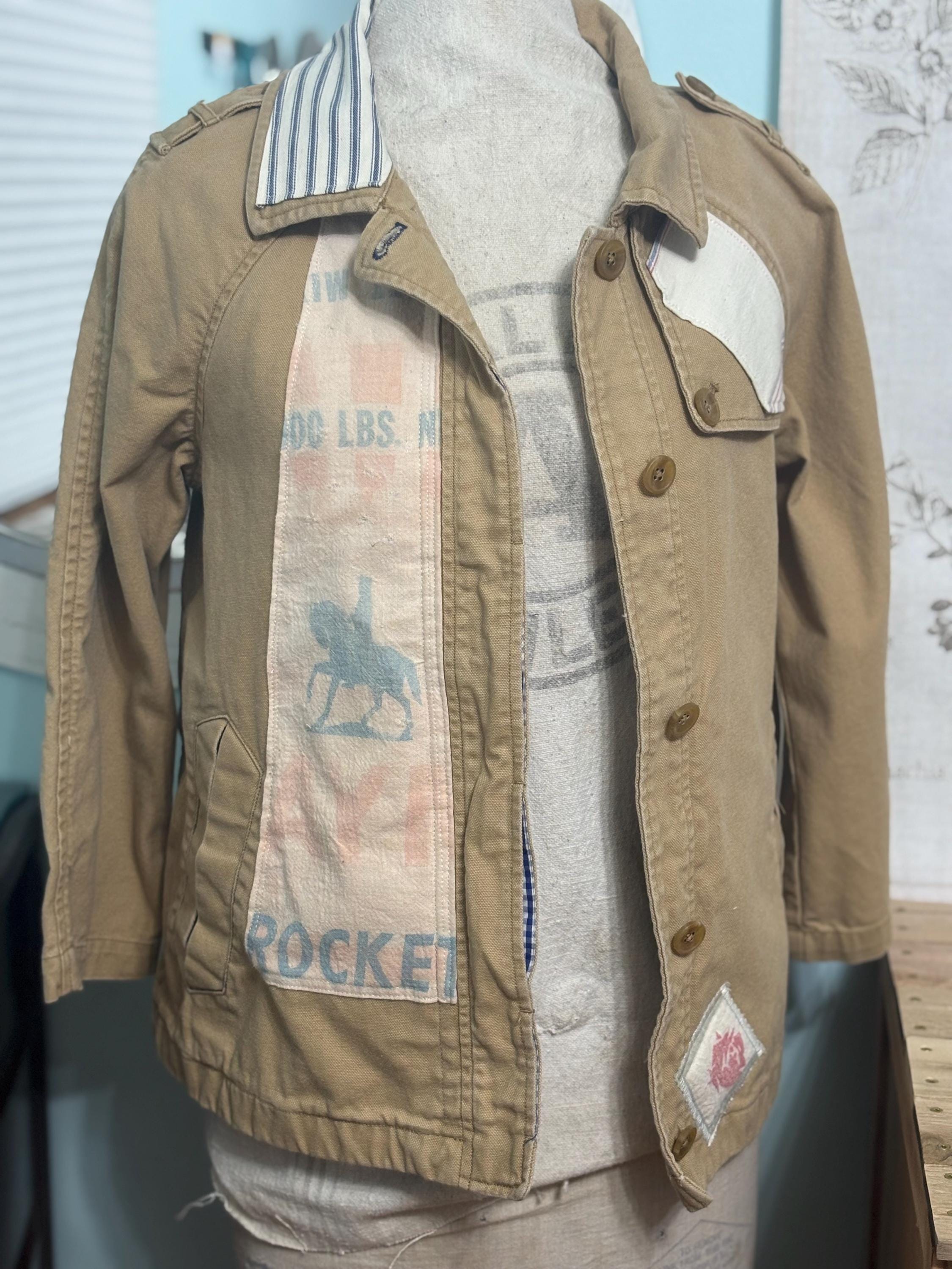 ジャケット・アウター vintage fabric feed sack jacket Feed Sack Jackets – Kind Words Vintage