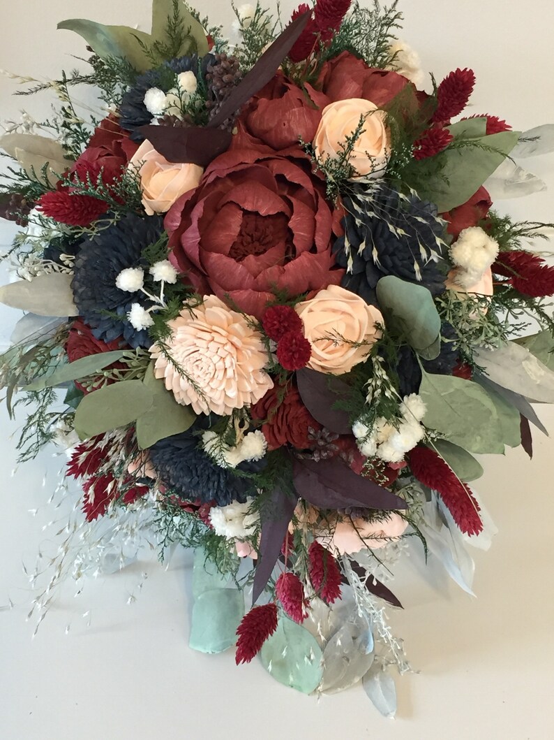 Cascading Wedding Bouquet sola flowers choose colors Etsy