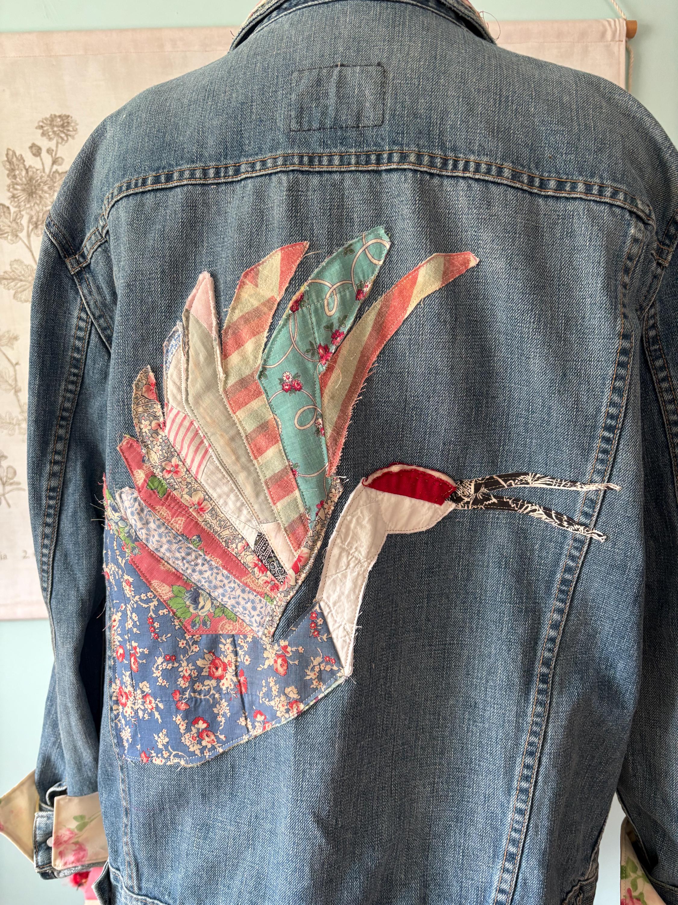 【archive】GAP Quilting Denim Short-jacket Large Vintage Gap Denim Jacket With Quilted Patches and