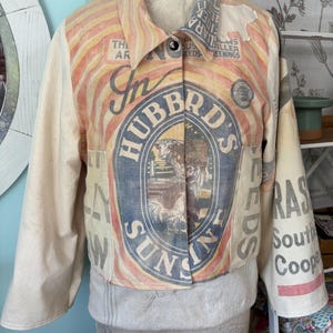 ジャケット・アウター vintage fabric feed sack jacket vintage fabric feed sack jacket