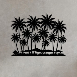 Tropical Palm Tree Metal Wall Art,Palm Leaf Art, Beach House Decor, Outdoor Wall Decor,  Banana Plant Decor,Coastal House,Tropical Wall Sign
