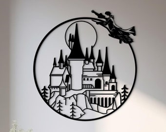 Wizard School Metal Wall Decor, Movie Fan Art