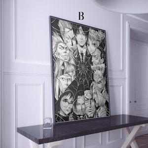 8 verschiedene Anime Leinwand Poster, Leinwand Wandkunst, Leinwand Poster, Einzigartige Anime Hunter Leinwand Poster, Geschenk für TV-Serienliebhaber, TV-Serien Kunst