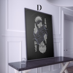 8 verschiedene JJK Poster, Anime Wandkunst, Anime Poster, Einzigartiges Anime Poster, Geschenk für Anime Liebhaber, TV Serie Kunst, Anime Manga Poster