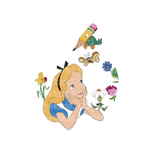 Retro Alice in Wonderland Png, Alice in Wonderland Digital Sublimation Png File, Clipart, Shirt Sublimation Png, Alice Png, Only Png