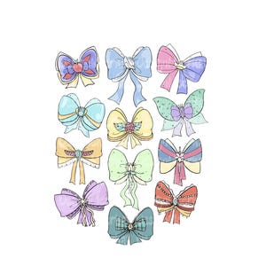Princess Cute Ribbons And Bows Png, Princess Png, Princess Coquette Tee, Princess Bow Svg, Gift for Child, Digital File