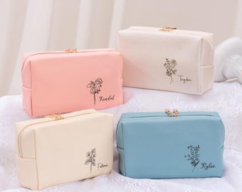 Personalisierte Make-up-Tasche, Benutzerdefinierte Kosmetiktasche, Geschenke für Sie, Brautjungfer Geschenkvorschlag, Junggesellinnenabschied Gefälligkeiten, Beste Freundin Geburtstagsgeschenk