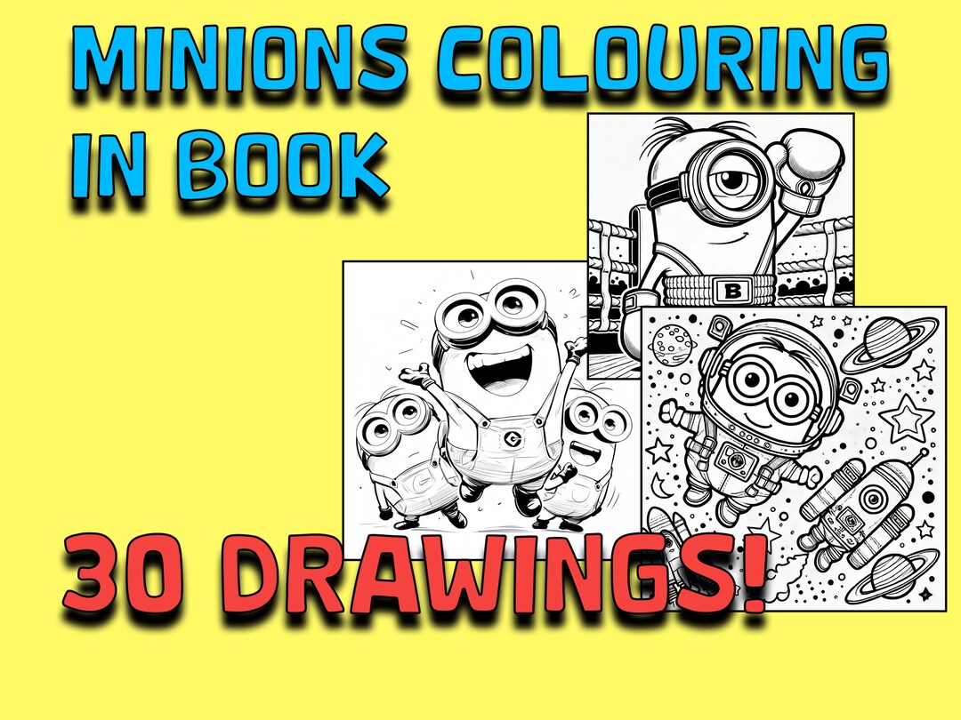 Minion Colouring Pages Set of 30 Printable Minion Colouring Sheets ...