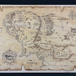 Karte von Mittelerde aus Herr der Ringe