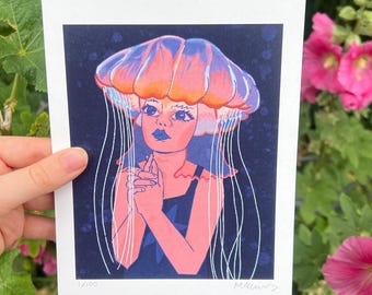 Jelly Girl A5 Print |  Signed Original Illustration