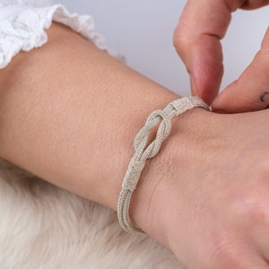 Solid Crochet Bracelet for Women, Hand Braided Bracelet, Dainty Celtic Bracelet, Vikings Weave Bracelet, Elegant Bracelet, Wife Bracelet