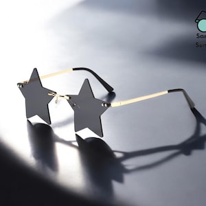 Unisex Rimless Sunglasses | Comfortable Pentagram Eyewear Design | Stylish Outdoor Streetwear