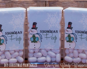 Tic Tac Labels Tic Tac Snowman Poop Tic Tac Favors - Etsy