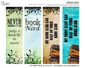 Items similar to BOOKMARKS ~ Printable BOOK Nerd Bookmarks - Instant ...
