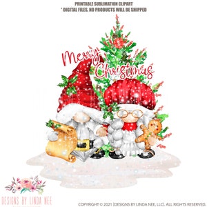 Feliz Natal Papai Noel PNG, arte de parede de sublimação do Sr. e Sra. Claus, download digital, travesseiro, caneca, copo, bandeira de jardim neve 5-XMS013