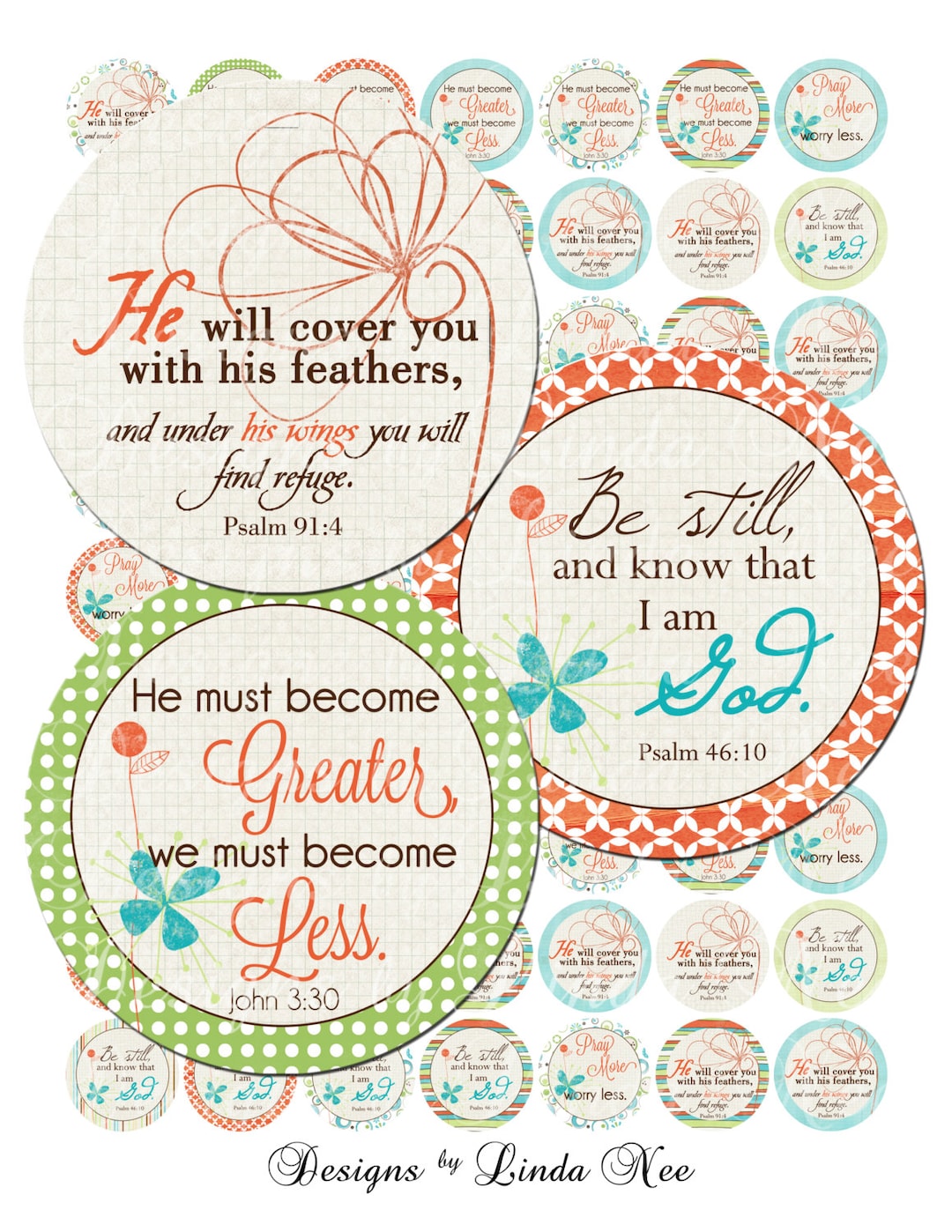 Instant Download - NEW - Christian Scripture 5 (1 Inch Round) Bottlecap ...