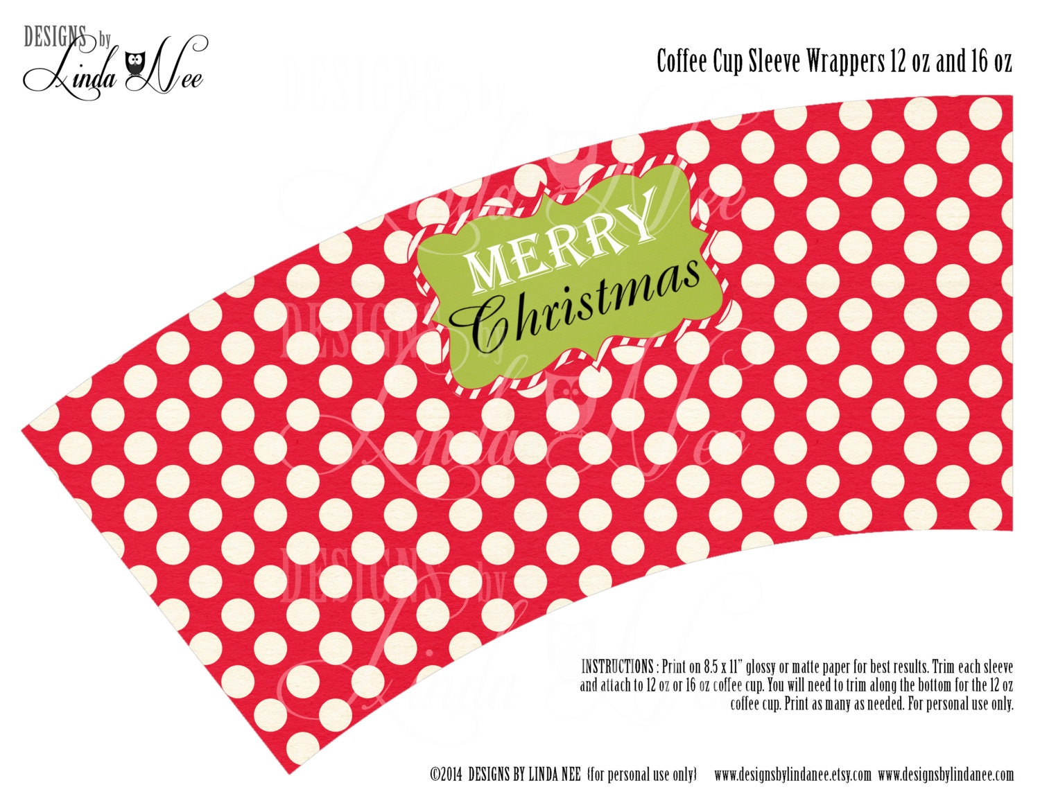 Christmas Hot Cocoa Bar Printable Coffee Sleeve Santa | Etsy
