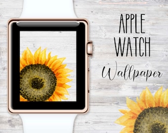 Apple Watch Wallpaper, Apple Watch Face, Sunflower Wallpaper for Apple Watch Face AWF1
