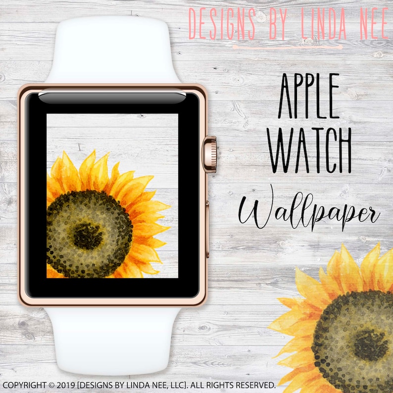 Apple Watch Wallpaper Apple Watch Face Sunflower Wallpaper Etsy