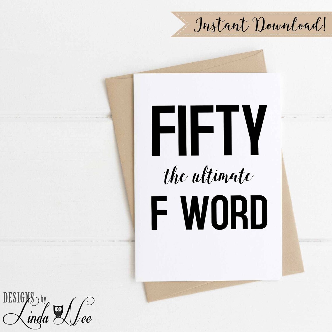 Greeting Card Funny 50th Birthday Card Fiftieth Birthday | Etsy