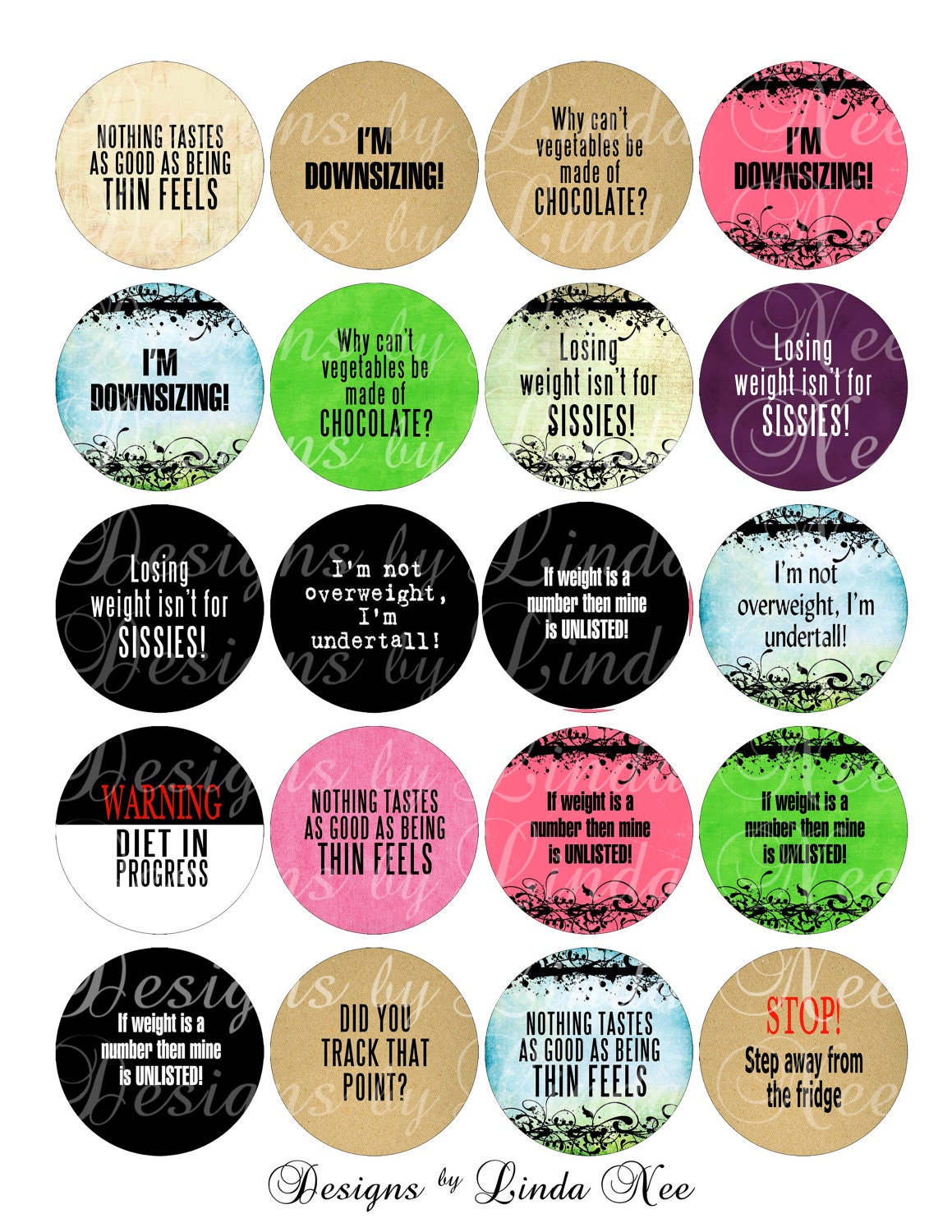 Pinback BUTTON Images 1 Inch Round 1.313 Overall Size - Weight Loss Quotes Digital Collage Sheet AMERICAN BUTTON Machine Tecre - Etsy pinback-button-images-1-inch-round-1-313-overall-size-weight-loss-quotes-digital-collage-sheet-american-button-machine-tecre-etsy