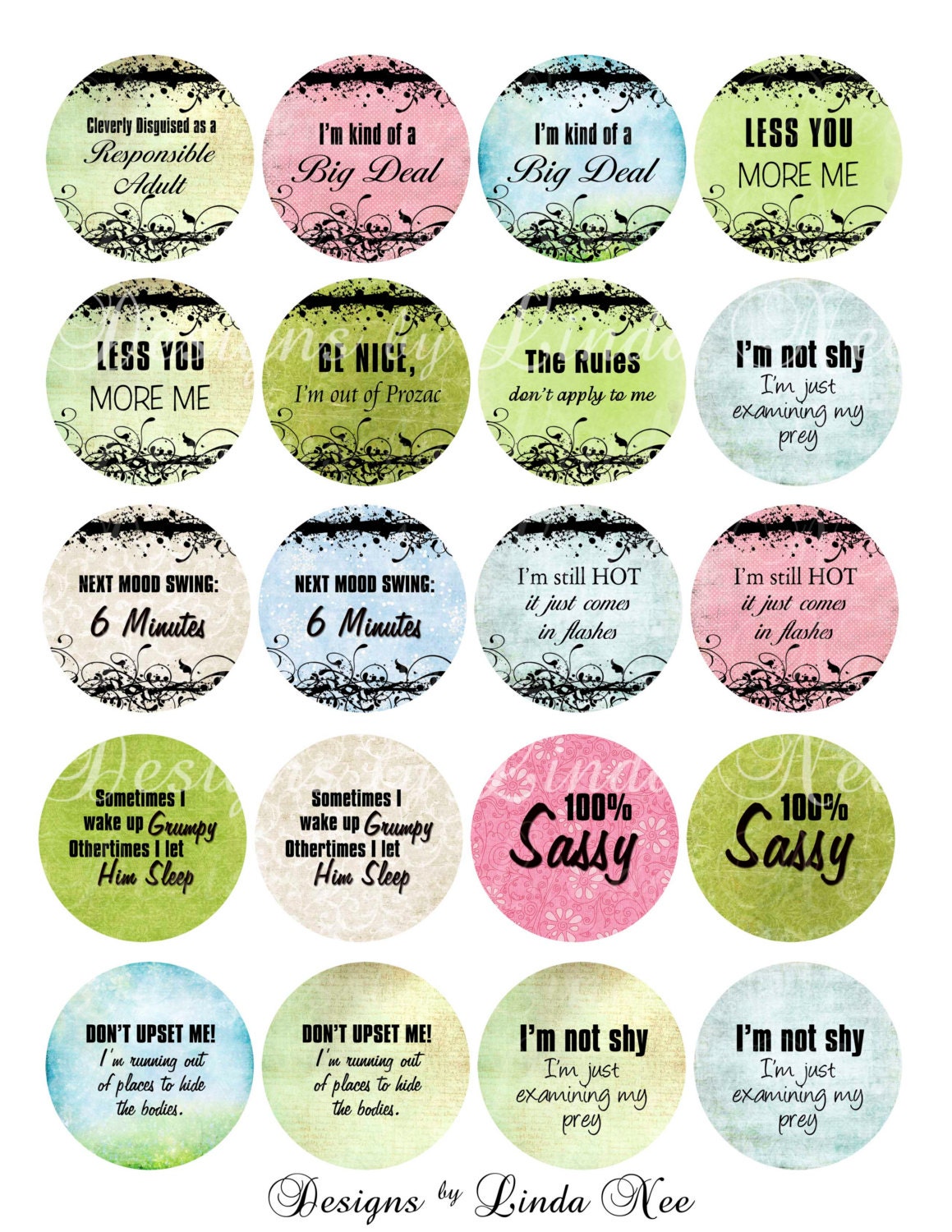 Pinback BUTTON Images 1 Inch Round 1.313 Overall Size Say It - Etsy