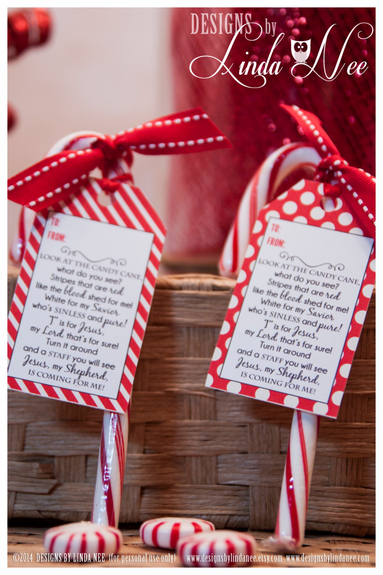 Legend of the Candy Cane - Gift Tag Card for Witnessing at Christmas ...